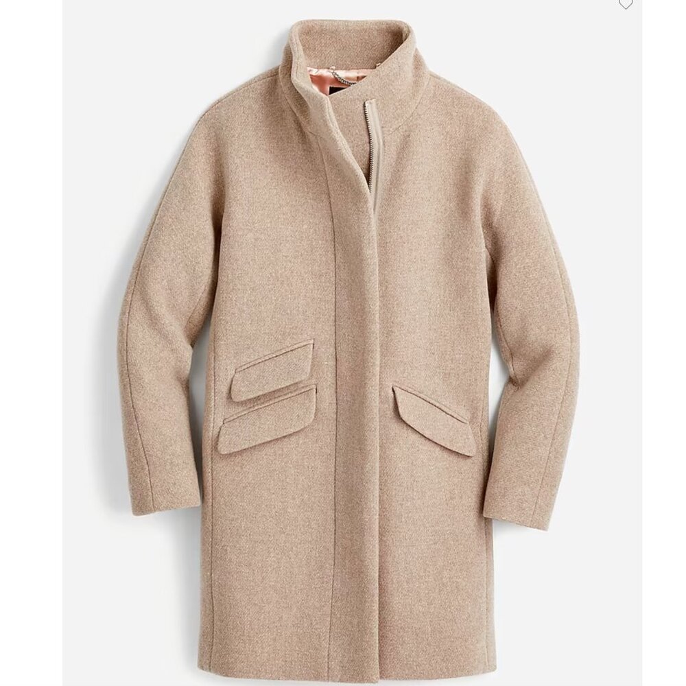 J.Crew - Cocoon Coat in Italian-Stadium Cloth Wool Blend (NWOT), Size 12